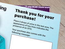 Load image into Gallery viewer, STD TESTING - WITH REALISTIC STD TEST 😂