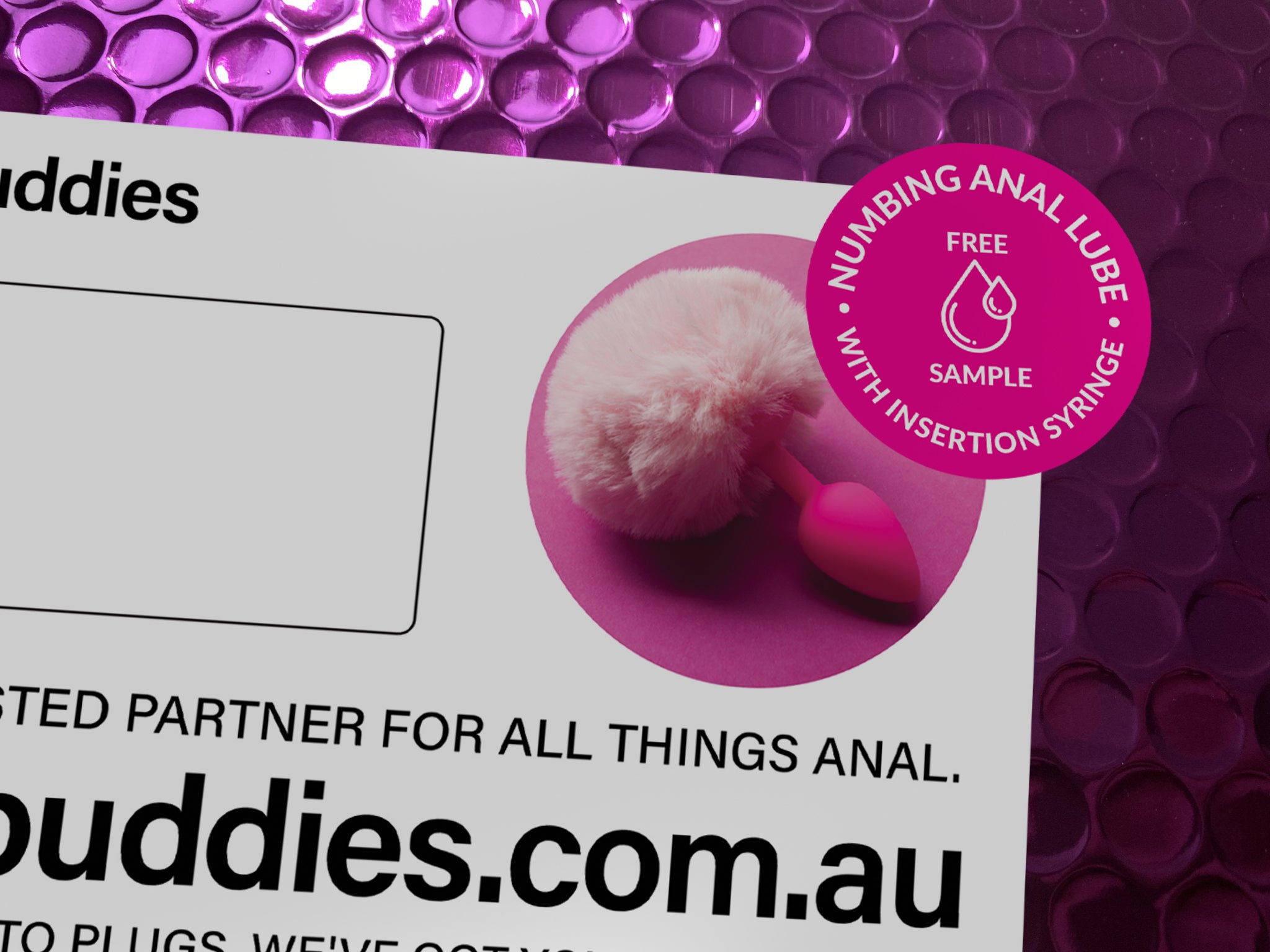 BUTT BUDDIES - ANAL LOVERS PRANK WITH REAL BUTT PLUG INCLUDED Prank Mail Australia BUTT BUDDIES - ANAL LOVERS PRANK WITH REAL BUTT PLUG INCLUDED Prank Mail Australia